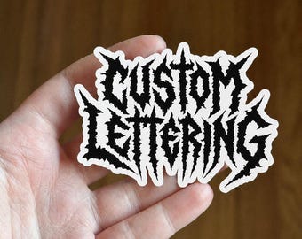 Metal Font Stickers