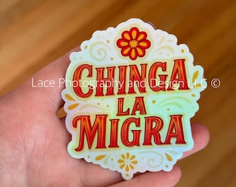 Chinga La Migra Sticker | Anti Trump, Anti Fascism, Protest, Abolish ICE, Human Rights, No One Is Illegal, Protect Due Process