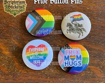 Pride Button Pins | Pride Flag Pins, Free Mom Hugs, Medieval Knight, Human Rights Pins