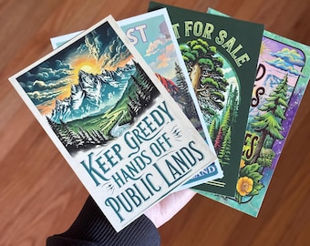 Protect National Parks Postcards | Activist Postcards, Fund Parks Not Billionaires, Alt National Park, Protect Our Public Lands, Resist
