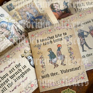 Medieval Anniversary and Valentine's Cards | 4"x5" Card, Weird Medieval Guys, Medieval Meme Card, Medieval Art, Meme Valentine's Cards
