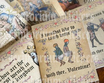 Medieval Anniversary and Valentine's Cards | 4"x5" Card, Weird Medieval Guys, Medieval Meme Card, Medieval Art, Meme Valentine's Cards