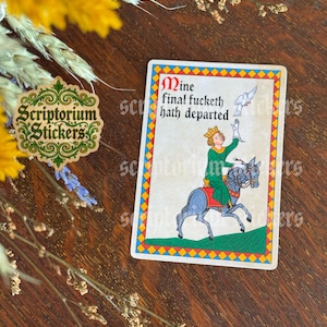 Final Fucketh Sticker | Medieval Marginalia Sticker, Weird Medieval Art, Codex Manesse Sticker, Medieval Sticker, Medievalcore