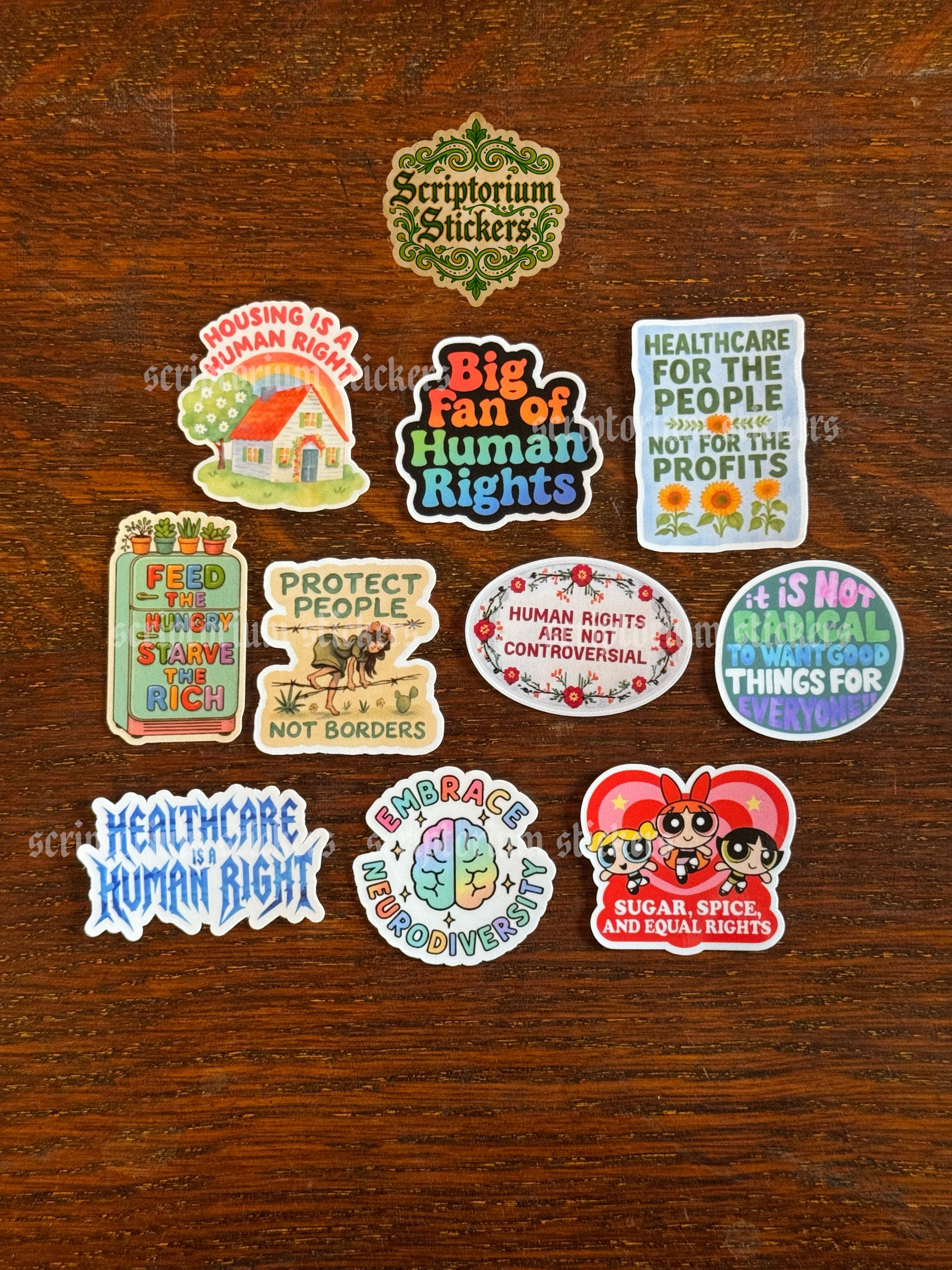 10pc Human Rights Mini Sticker Pack | Anti Trump Stickers, Journaling ...