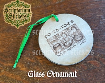 Potatoes Ornament | Glass Ornament, Hobbit Ornament, Nerd Ornament, Nerd Decor, Bookish