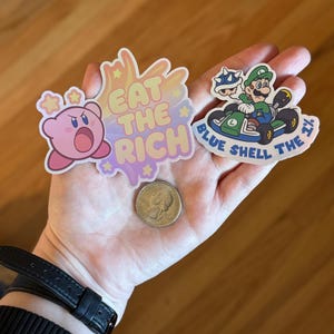 Blue Shell the 1% Sticker | Anti Capitalism, Punk, Activism, Satire, Eat the Rich, Protest Sticker, Anti Trump Sticker image 8