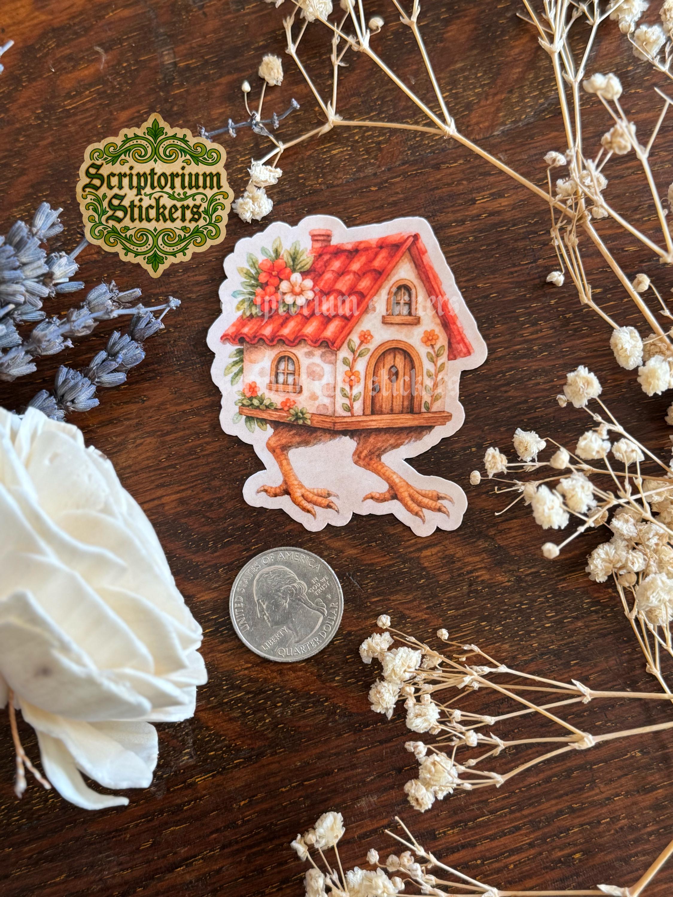 Baba Yaga House Stickers | Cottagecore, Folklore Sticker, Fairy Tale ...