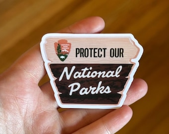 Protect Our National Parks Sticker | Political Stickers, Anti Fascism