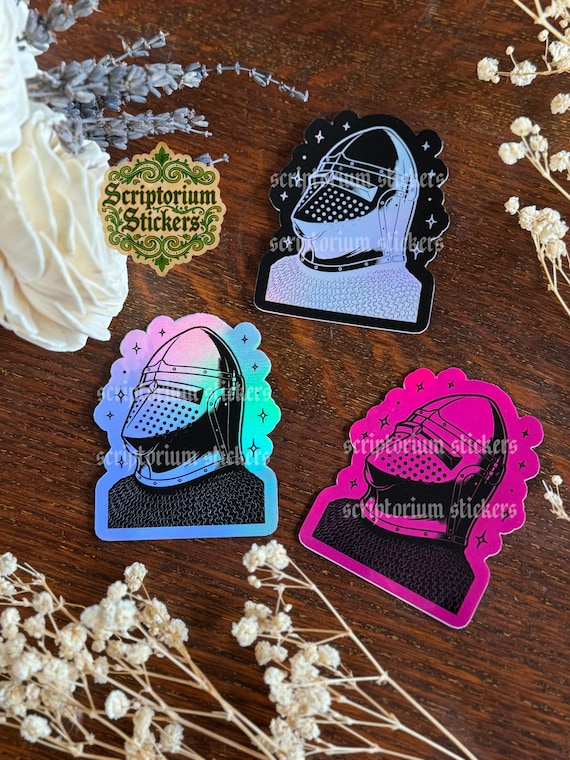 Hounskull Bascinet Stickers | Medieval Stickers, Medieval Knight Sticker, Middle Ages Sticker, Medievalcore, Medieval Block Print Sticker