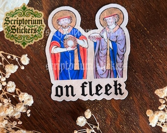 On Fleek Medieval Meme Sticker | Meme Sticker, Unique Gift, Middle Ages Sticker, Medieval Art Sticker, Medieval Marginalia