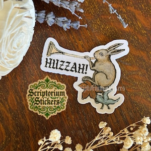 Huzzah Medieval Humor Sticker | Meme Sticker, Unique Gift, Middle Ages Sticker, Medieval Art Sticker, Weird Medieval Guys