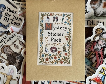 Medieval Meme Sticker Pack | Mystery Pack, Meme Sticker, Medieval Marginalia Stickers, Medieval Art Sticker, Weird Medieval Guys