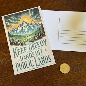 Protect National Parks Postcards | Activist Postcards, Fund Parks Not Billionaires, Alt National Park, Protect Our Public Lands, Resist 1 Card (Hands Off)