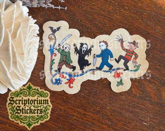Halloween Medieval Sticker | Meme Sticker, Medieval Marginalia Sticker, Weird Medieval Guys, Spooky Sticker