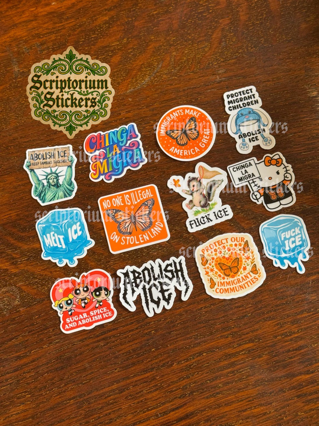 12pc Anti ICE Mini Sticker Pack | Anti Trump Stickers, Journaling ...