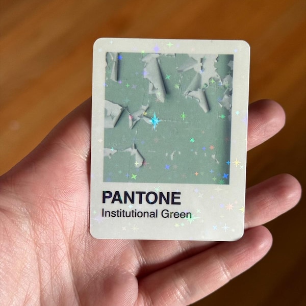 Pantone Institutional Green Sticker | Urbex Gift, Abandoned Hospital, Lost Places, Architecture, Dark Tourism, Satire