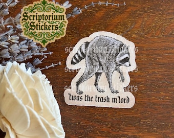Jimothy The Raccoon Medieval Sticker | Raccoon Sticker, Meme Sticker, Medieval Marginalia Sticker, Jimothy the Raccoon Sticker