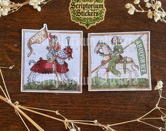 Abolish ICE Medieval Stickers | Medieval Art Sticker, Medieval Marginalia, Medievalcore, Anti ICE Stickers, Knight Sticker