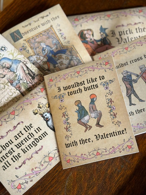 Medieval Valentine's Cards | Weird Medieval Guys, Medieval Meme Card, Medieval Card, Medieval Art, Meme Valentine's Cards
