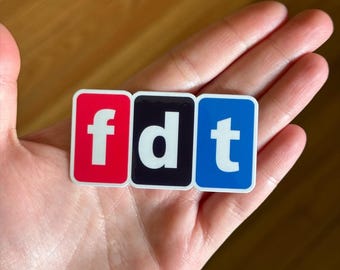 FDT NPR Inspired Sticker | Anti Trump, Anti Fascism, Protect Public Broadcasting, Fund NPR Not Billionaires, Satire, Political Humor