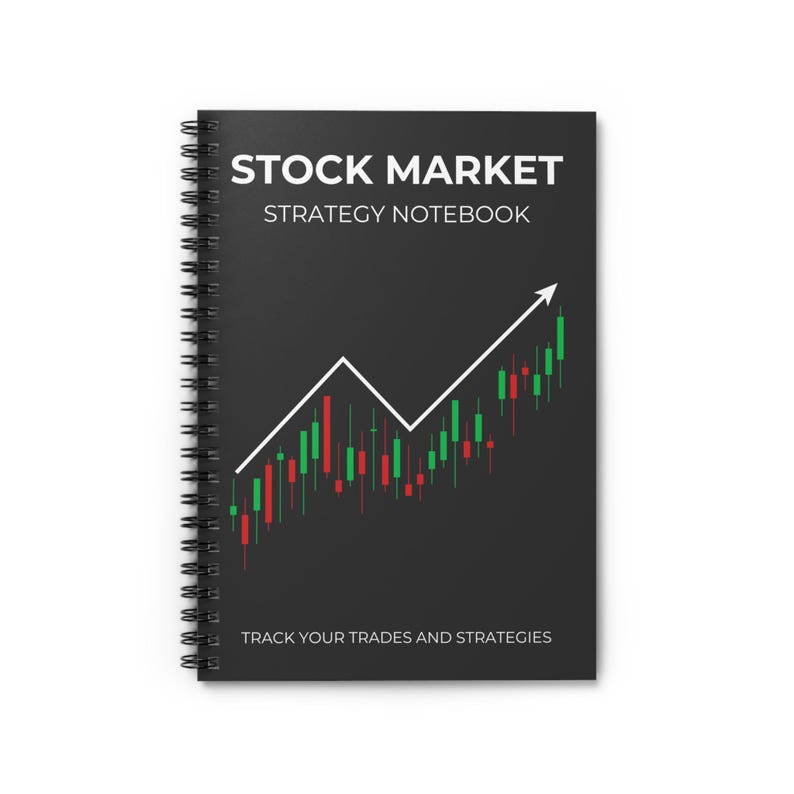 Stock Market Strategy Notebook Candlestick Chart Design Track Trades ...