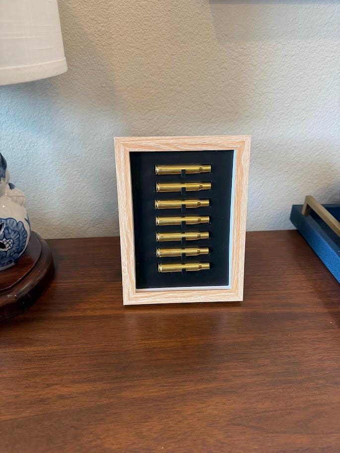 3d-printed Shell Casing Display in Frame: Military Funeral Shadow Box ...