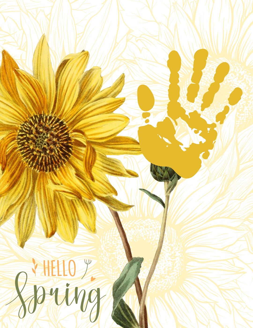 Spring Handprint Crafts - Etsy