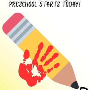 first day of school handprint craft