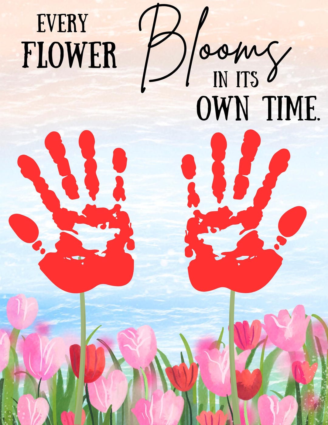 Spring Handprint Crafts - Etsy