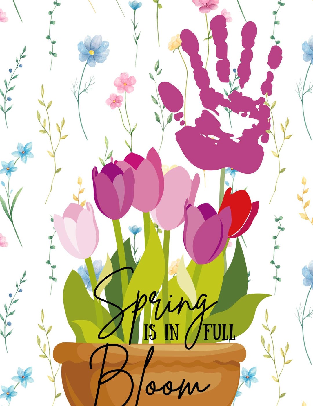 Spring Handprint Crafts - Etsy