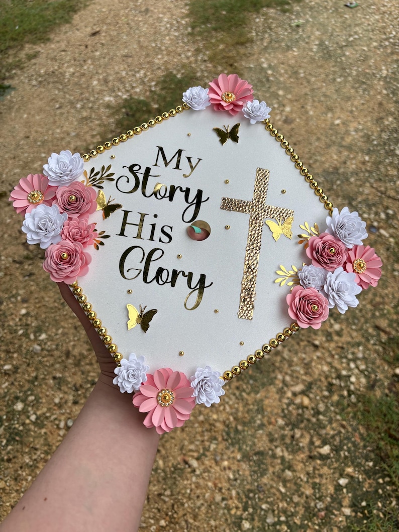 Cross Grad Caps Class of 2026 Graduation Cap Topper Grad Cap Ideas Grad Cap Decoration ...