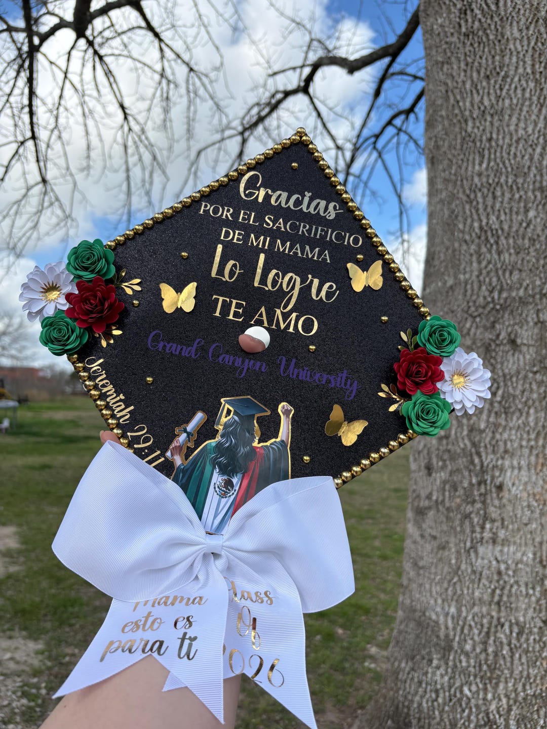 Mexican Graduation Cap Topper Grad Cap 2026 Graduate Cap Decor Cap ...
