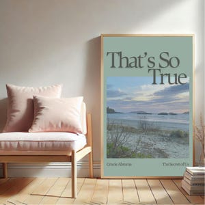 Gracie Abrams &#39;That&#39;s So True&#39; Inspired Art Print (Digital Download)