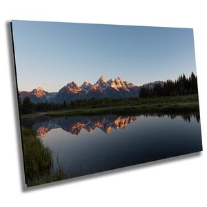 Grand Teton National Park, Spiegelung im Fluss, Sonnenaufgang - Druck / Leinwand / Acryl / Metall