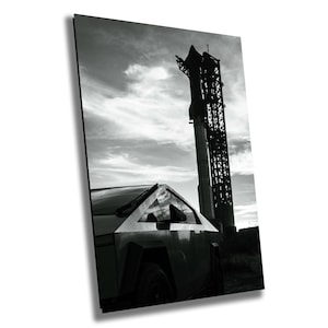スペースX スターシップとテスラ サイバートラック - シップ 31 - ブースター 13 - スターベース テキサス - プリント / キャンバス / アクリル / メタル - Launchpics