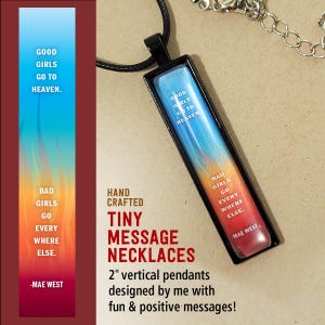 Good Girls VS Bad Girls Vertical Pendant Necklace