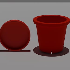 Seed Starter Planter pot and Drip Tray .STL