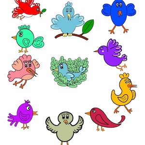 Animated Bird Stickers (10 pack)
