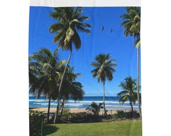 Plush blanket - Rincón, PR ocean view