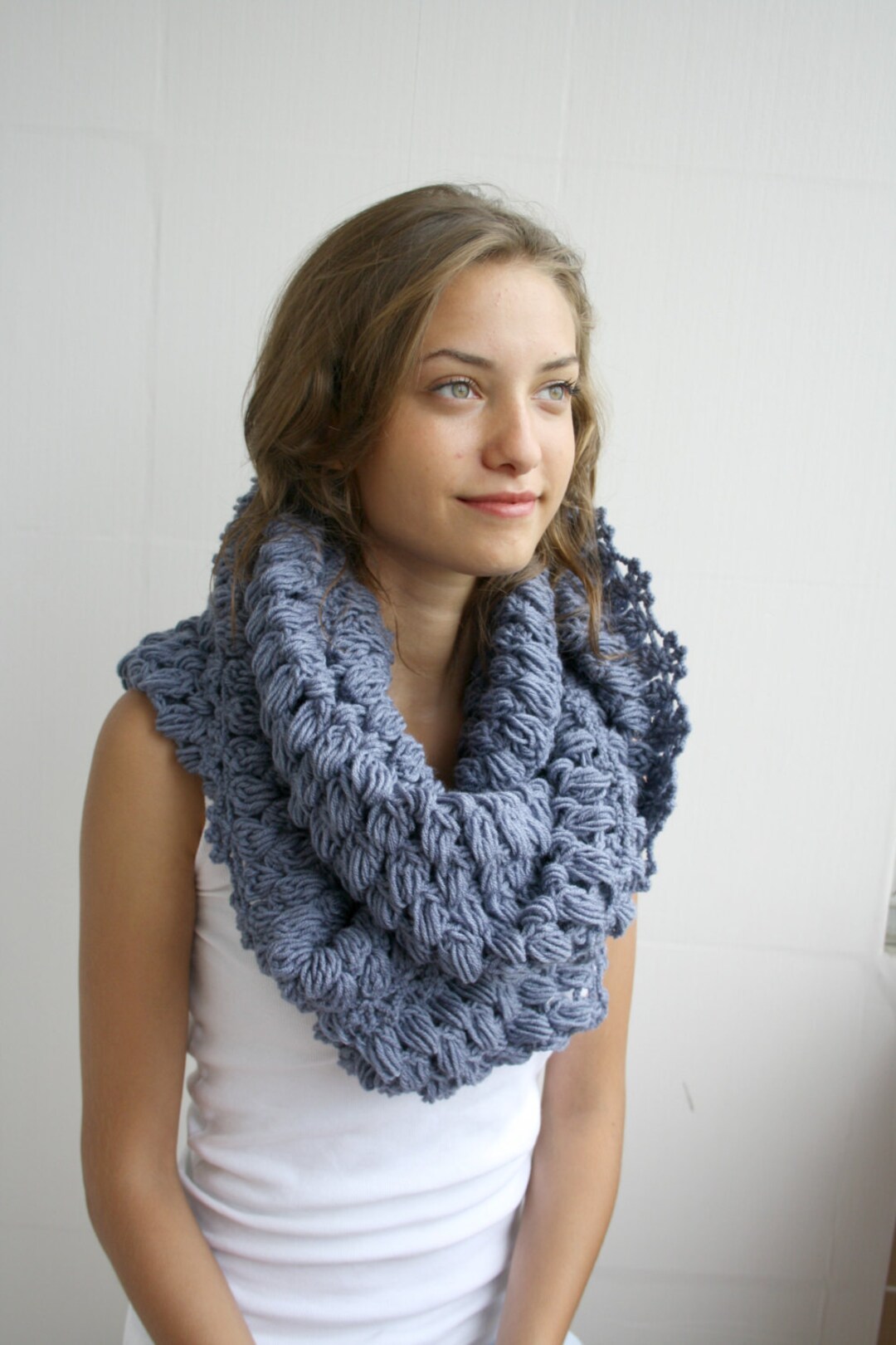 Infinity Loop Scarf Indigo Blue for Her for Women and Gift - Etsy