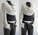 Long Sleeves Beige Wrap Cardigan, Hand Knit Beige Shrug, Over Size Wrap Scarf, Knit Scarf Sweater, Outdoors Gift, Gift For Her, Womens Gift 