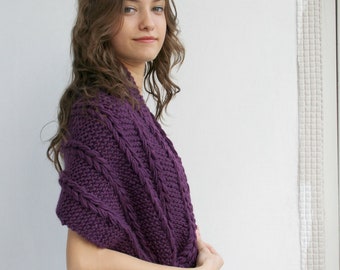 Purple Shawl  Mothers Day gift  UNDER 75USD For Her