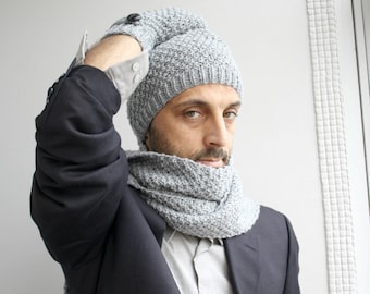 Handknit Wool Hat Beanie For Men Fathers day  perfect Gift For my Dad