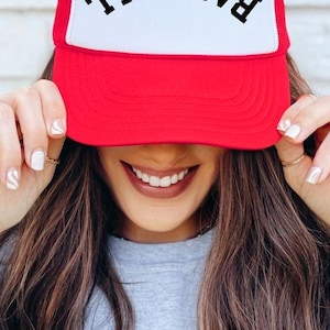 Trucker Baseball Cap Women Fan Game Wear Squad Mom Spirit Gift Custom Headwear Team Style Summer Cap Mesh Design Personalized Gift Spirit