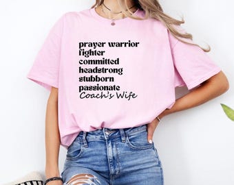 Coach Wife T Shirt for Mrs. Coach Gift Idea Game Day Tee Football Wife Friday Night Wife Basketball Wife Baseball Wife Wrestling Wife Gift