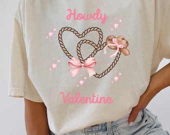 Howdy Valentine PNG cyfrowe pobieranie na koszulkę lub bluzę