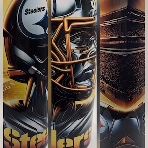 Pittsburgh Steelers/20oz stainless steel tumbler with straw & lid.  Great any time gift! A football season must have! FREE PERSONALIZATION!