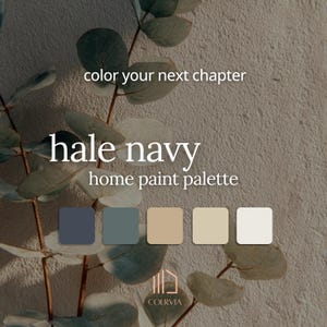 Hale Navy Benjamin Moore Color Palette: Whole Home Paint Guide (PDF Download