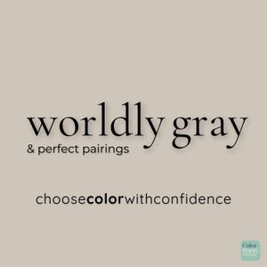 Sherwin Williams Worldly Gray & Perfect Pairings | A Color Palette Guide + 1:1 Expert Design Support