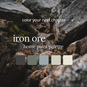 Iron Ore Sherwin Williams Home Paint Palette Guide | 9 Sherwin Williams Paint Colors | Whole Home Color Palette